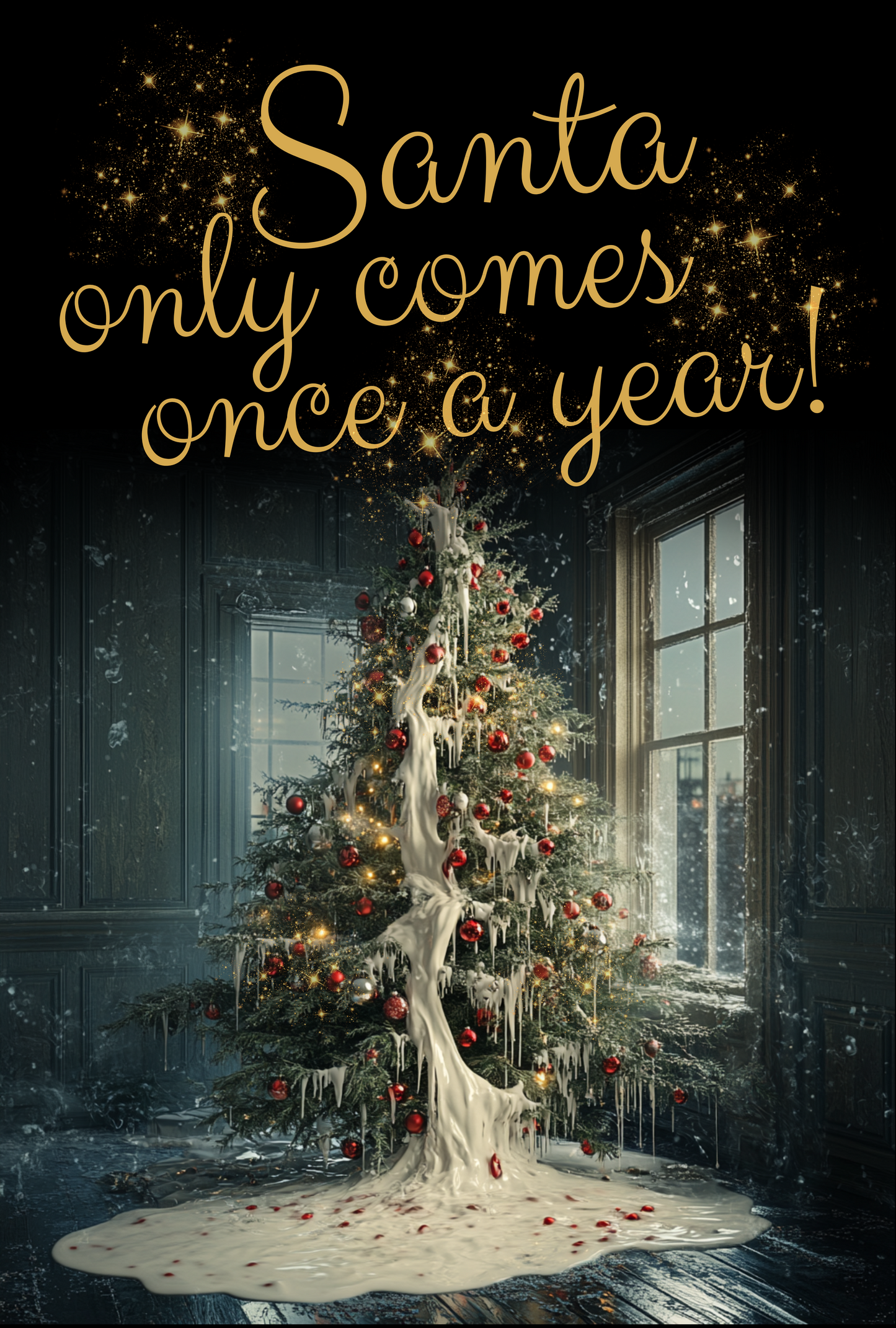 Santa Only Comes Once a Year - Greeting card