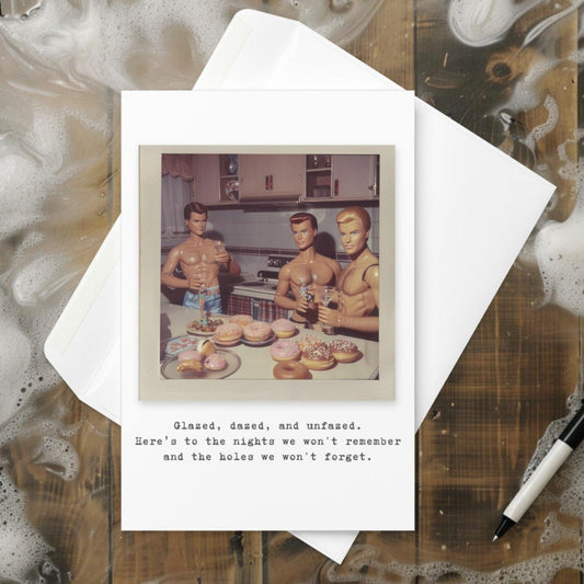 Glazed, dazed, and unfazed - Greeting card