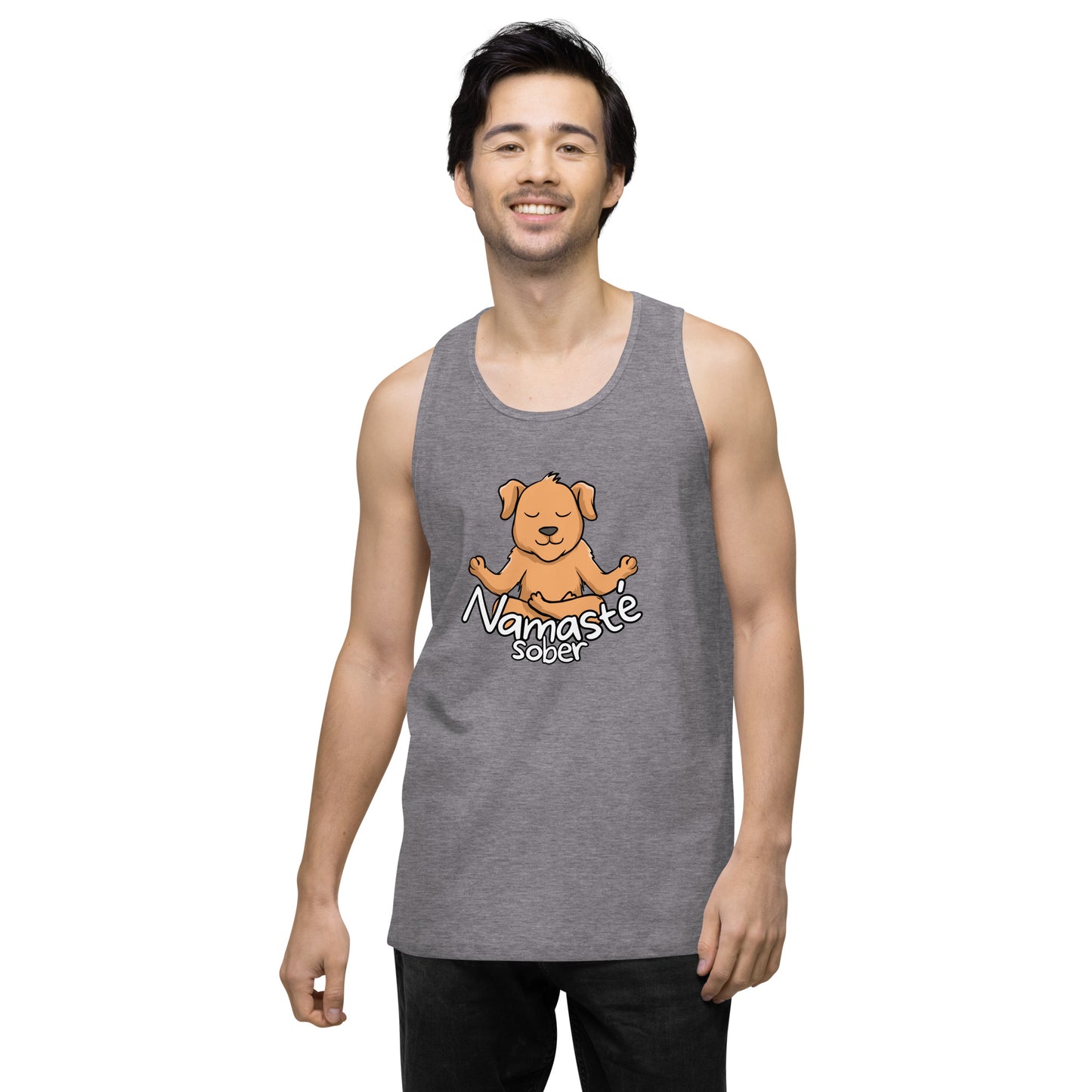 Namaste Sober Dog - Unisex premium tank top