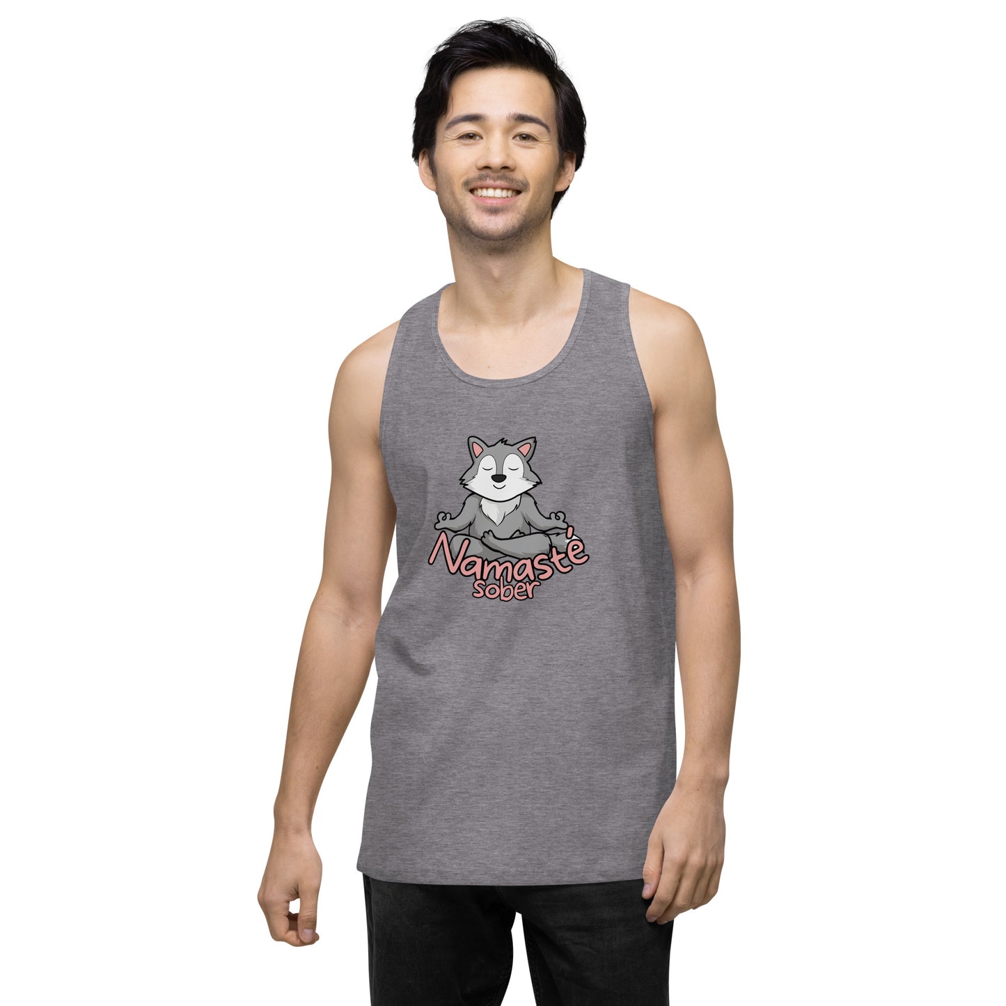 Namaste Sober Wolf - Unisex premium tank top