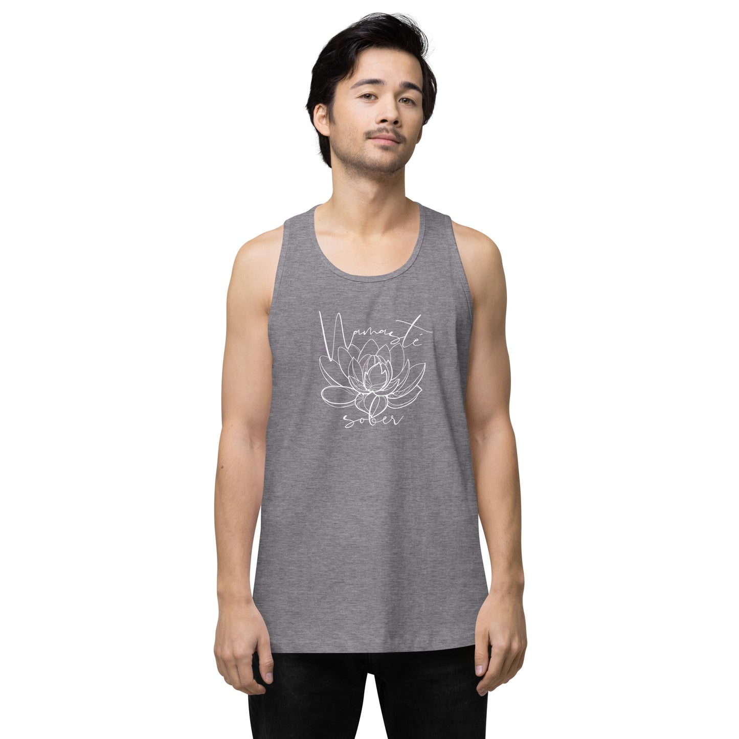 Namaste Sober Lotus - Unisex premium tank top