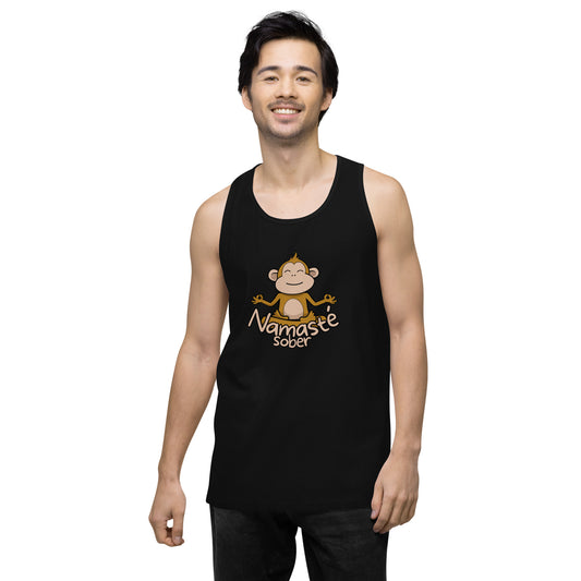 Namaste Sober Monkey - Unisex premium tank top