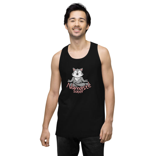 Namaste Sober Wolf - Unisex premium tank top