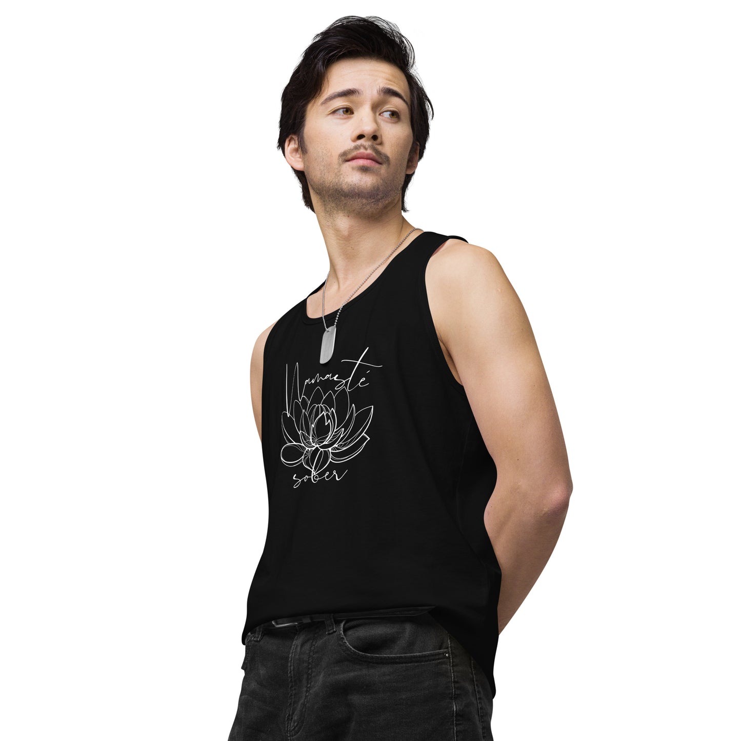 Namaste Sober Lotus - Unisex premium tank top