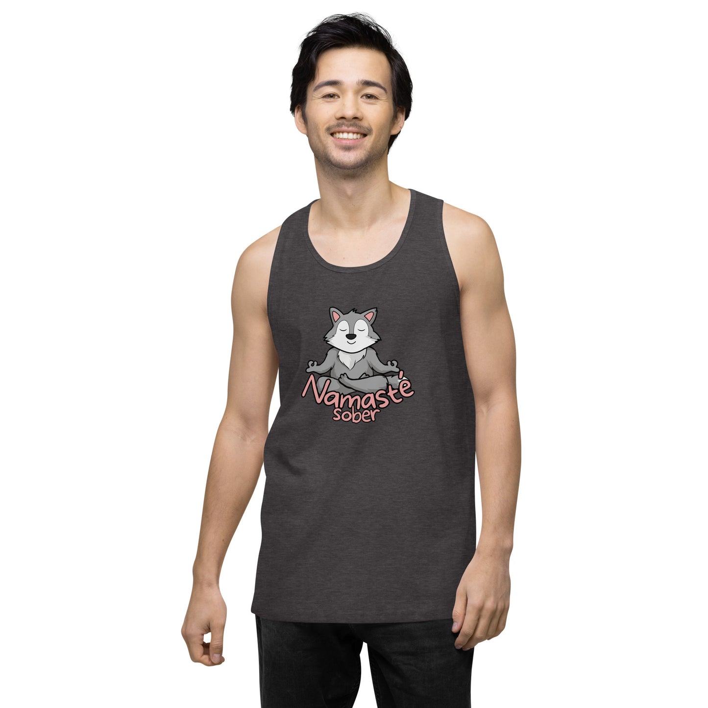 Namaste Sober Wolf - Unisex premium tank top