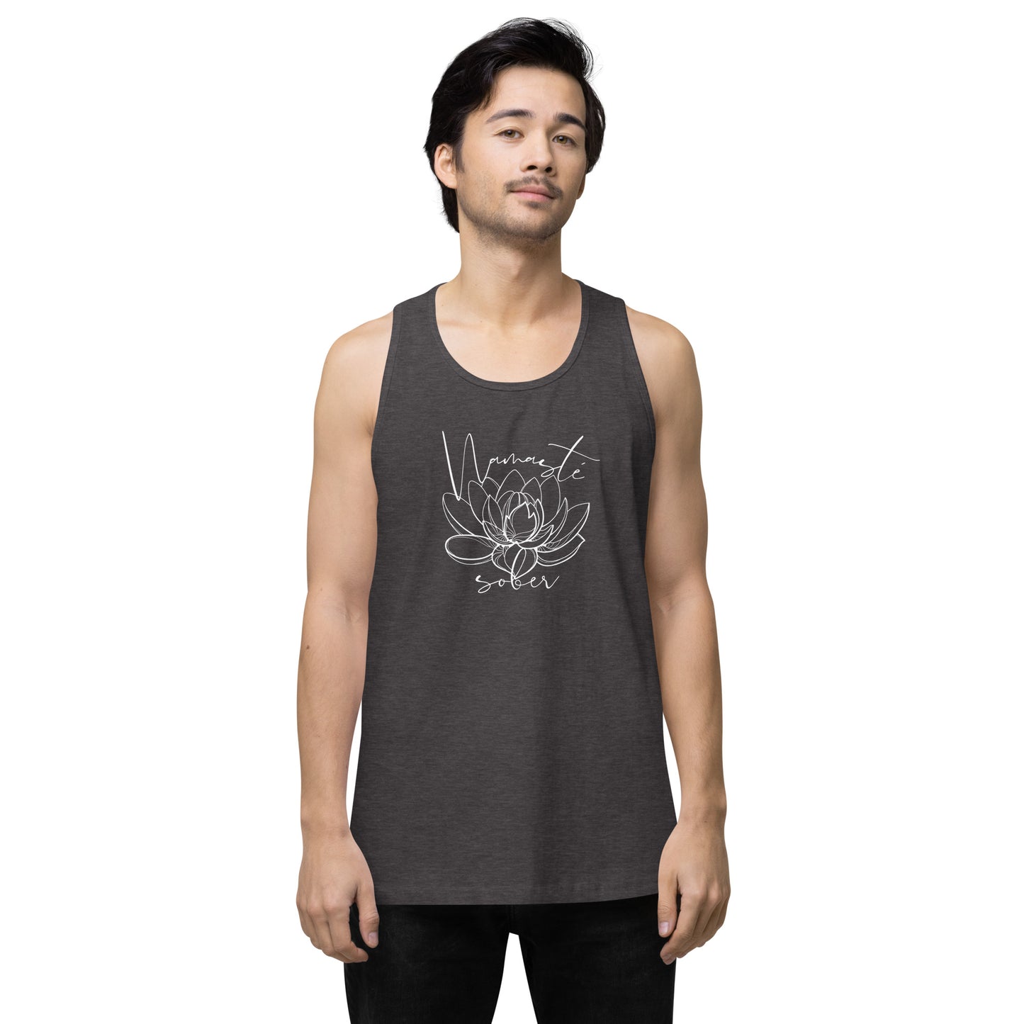 Namaste Sober Lotus - Unisex premium tank top