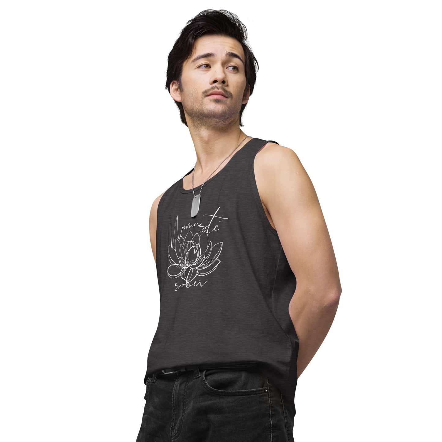 Namaste Sober Lotus - Unisex premium tank top