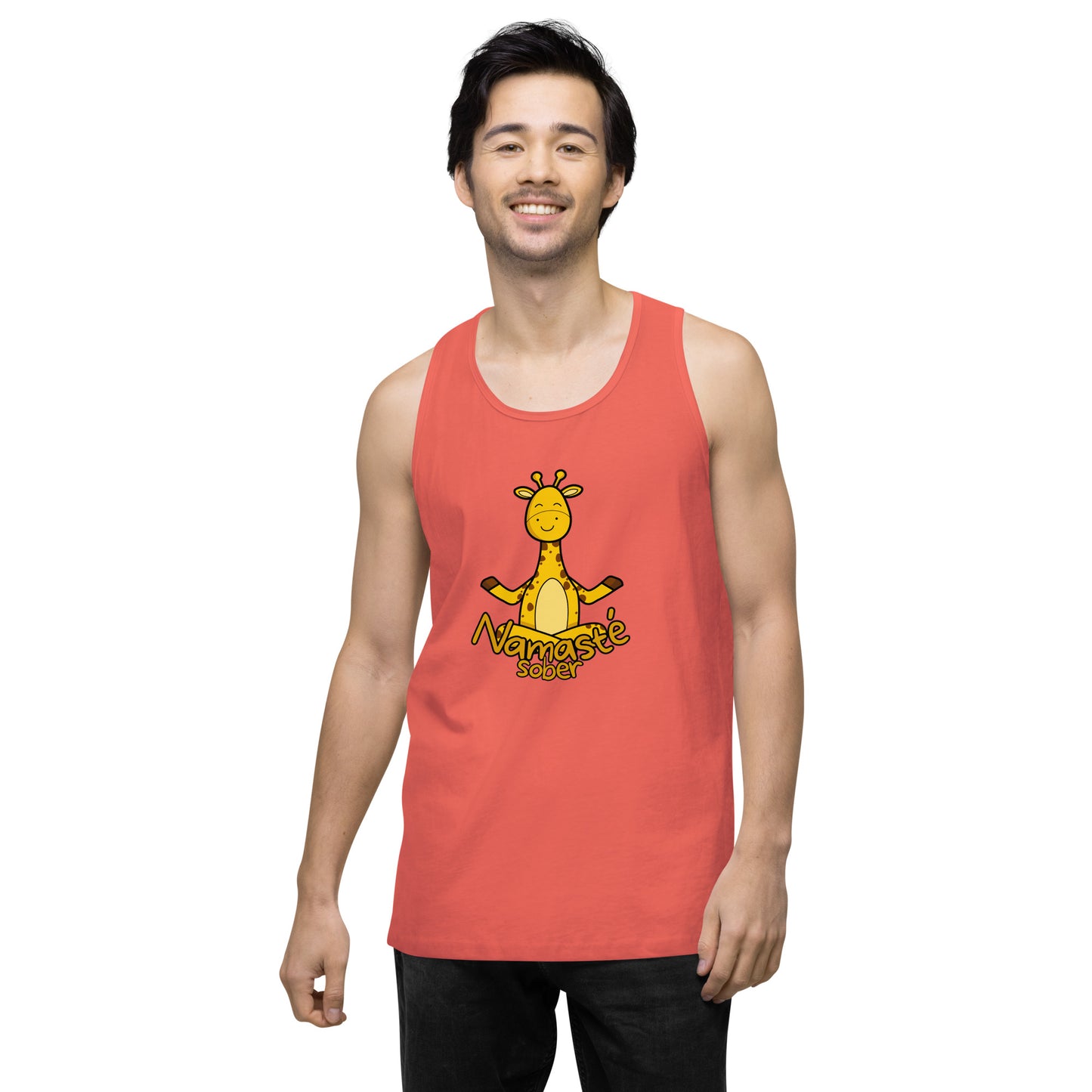 Namaste Sober Giraffe – Unisex premium tank top