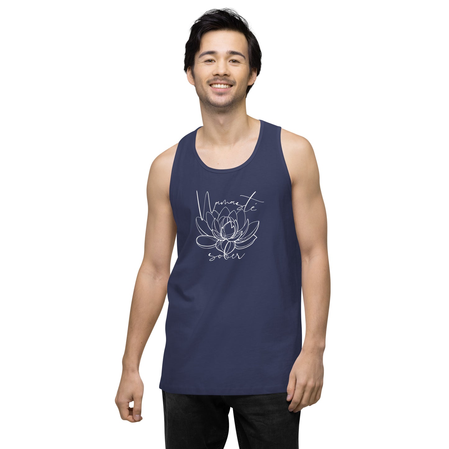 Namaste Sober Lotus - Unisex premium tank top