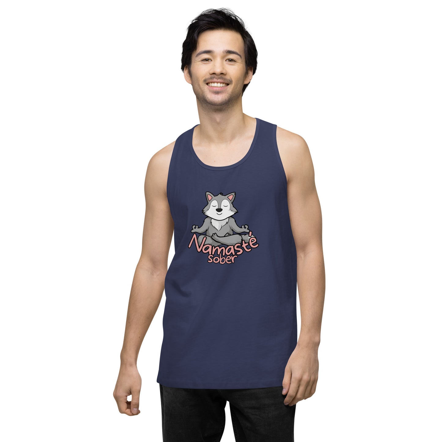 Namaste Sober Wolf - Unisex premium tank top