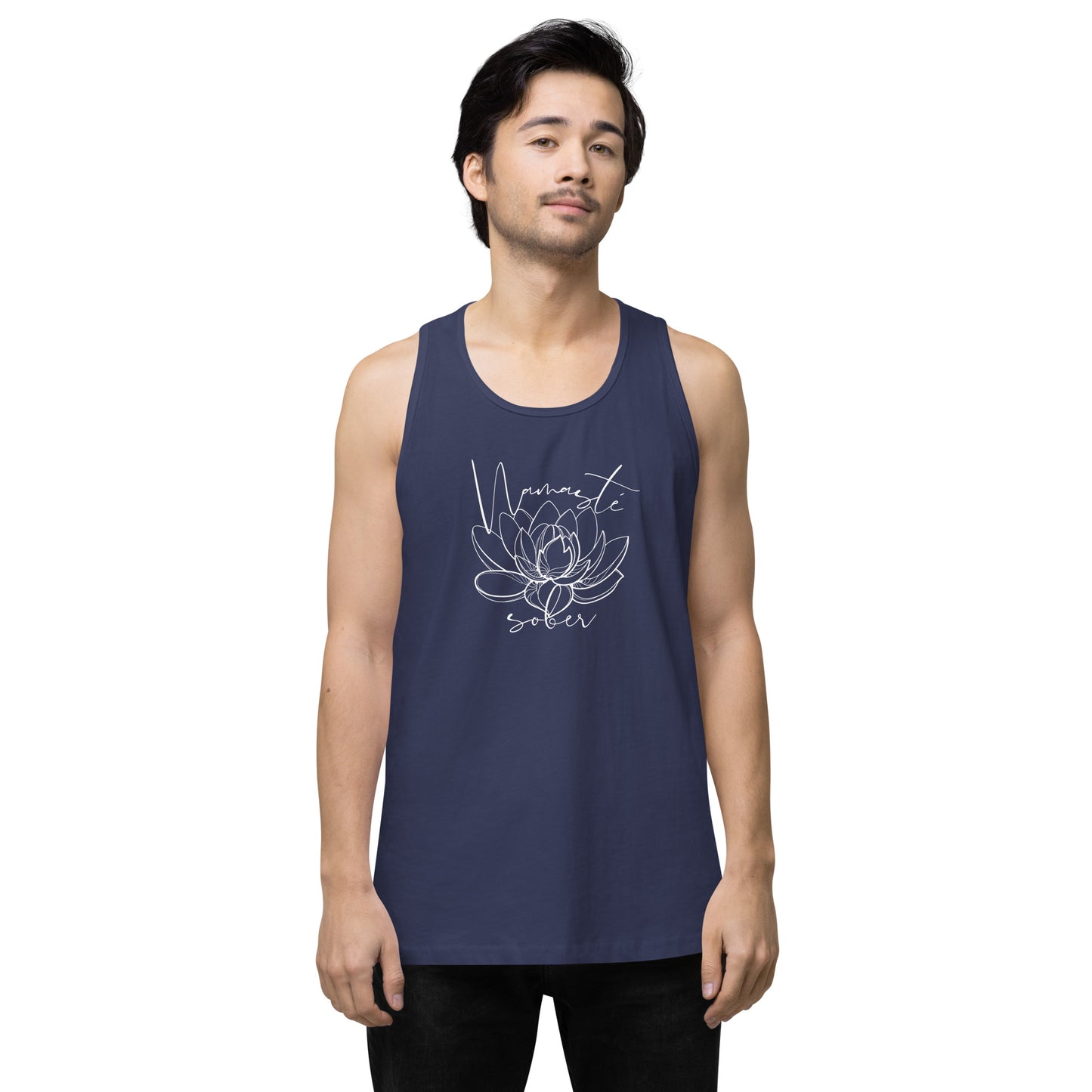Namaste Sober Lotus - Unisex premium tank top