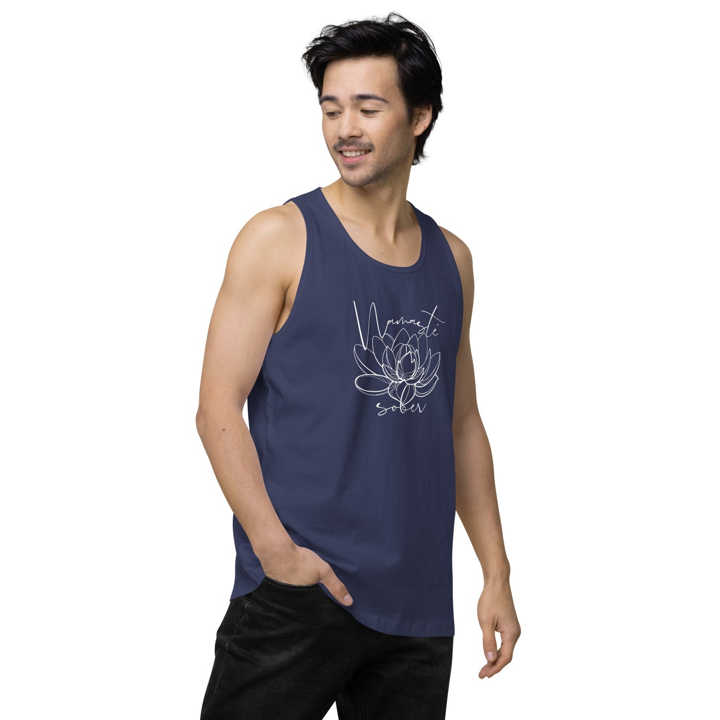 Namaste Sober Lotus - Unisex premium tank top