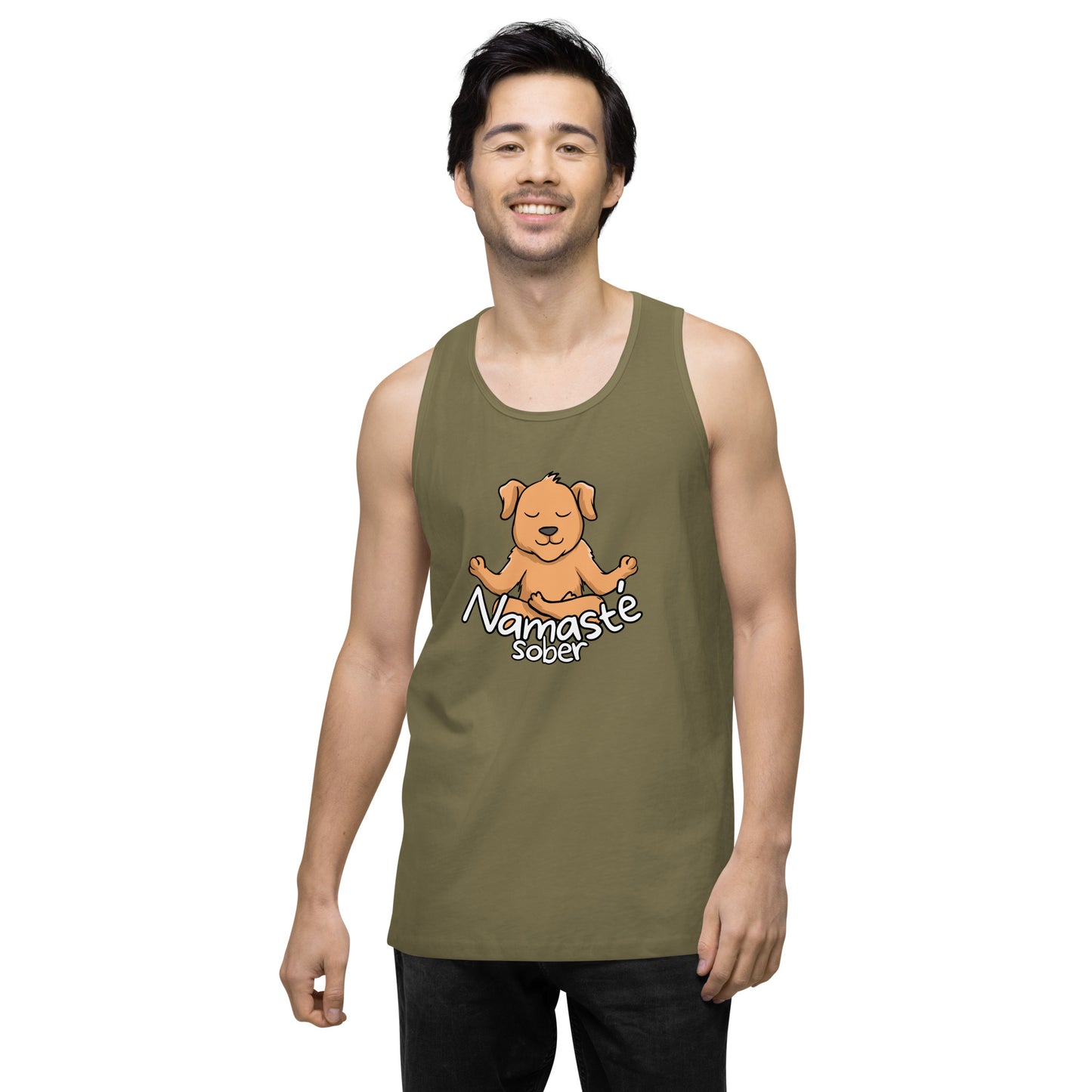 Namaste Sober Dog - Unisex premium tank top