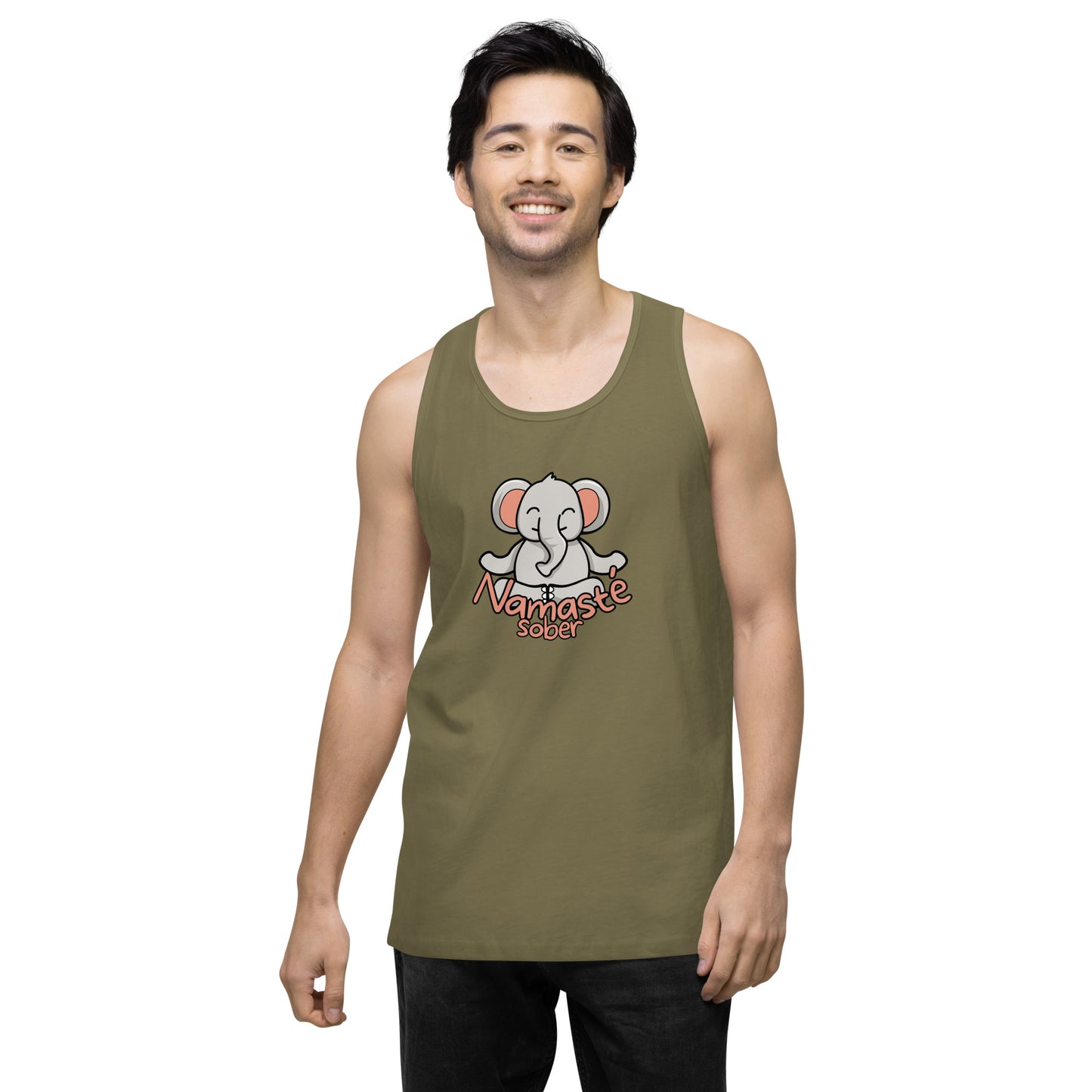 Namaste Sober Elephant - Unisex premium tank top