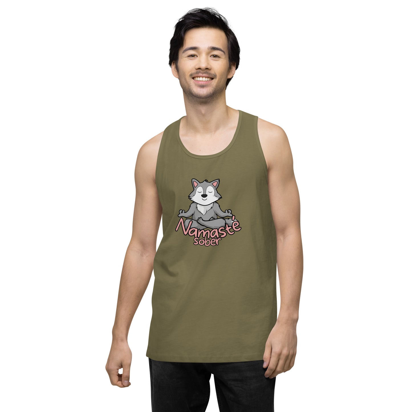 Namaste Sober Wolf - Unisex premium tank top
