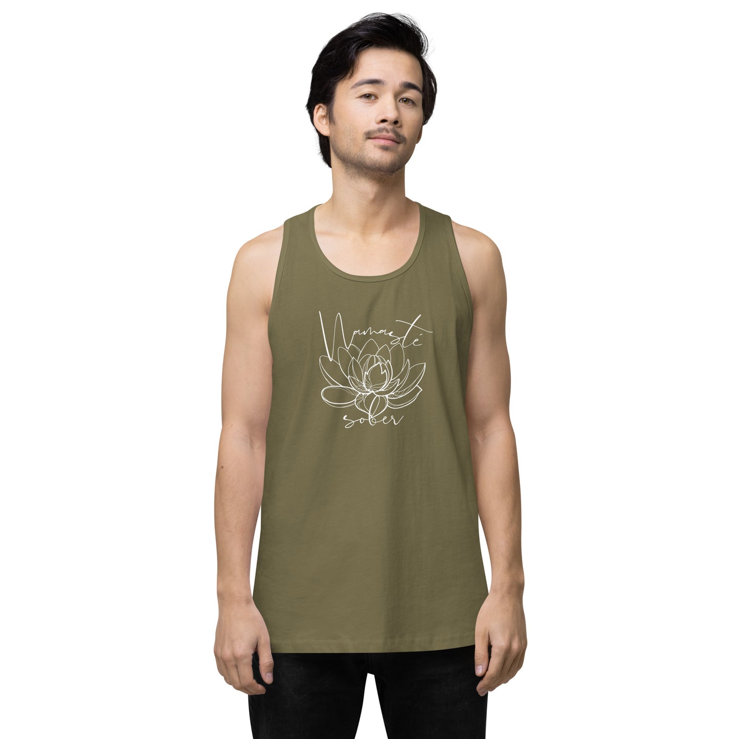 Namaste Sober Lotus - Unisex premium tank top