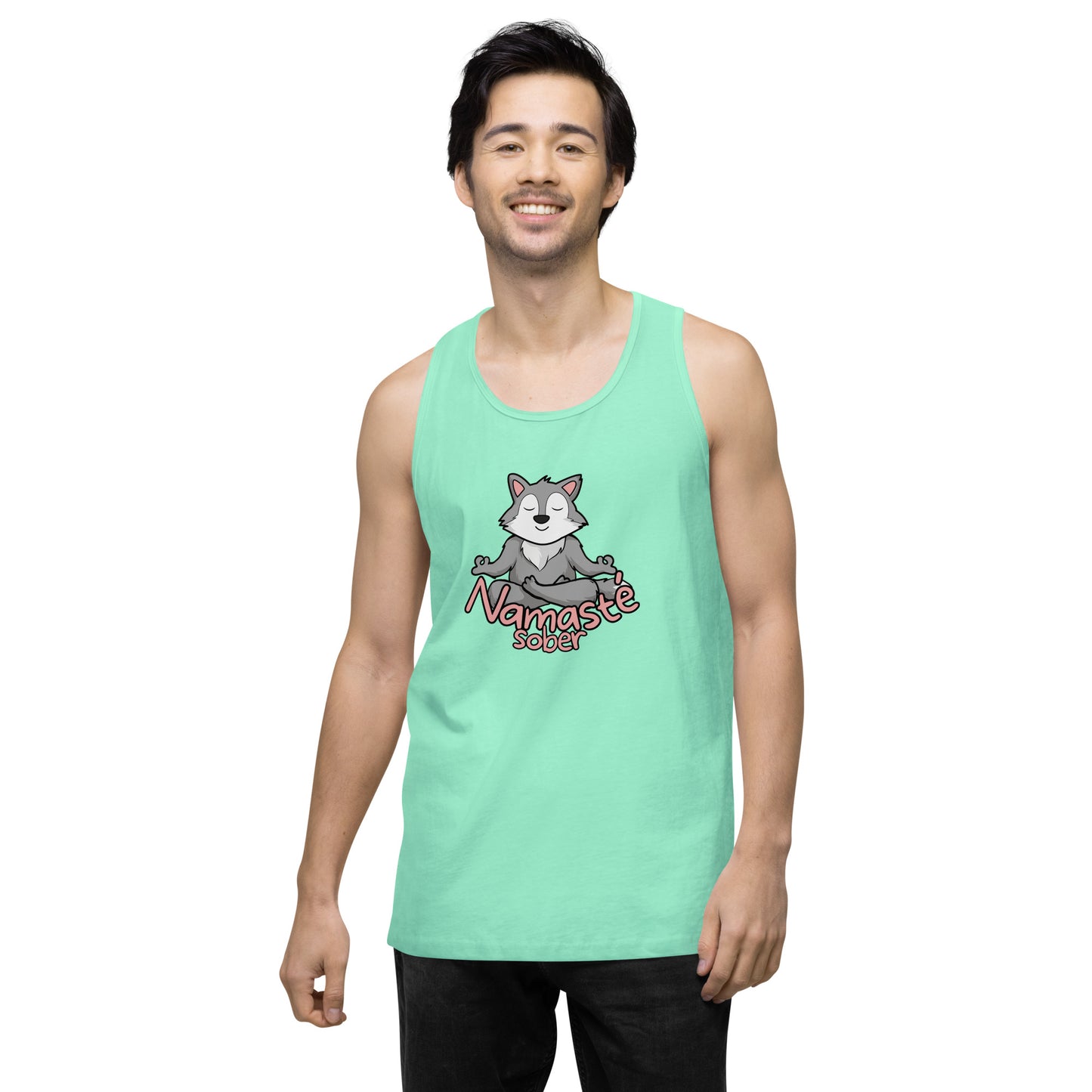 Namaste Sober Wolf - Unisex premium tank top