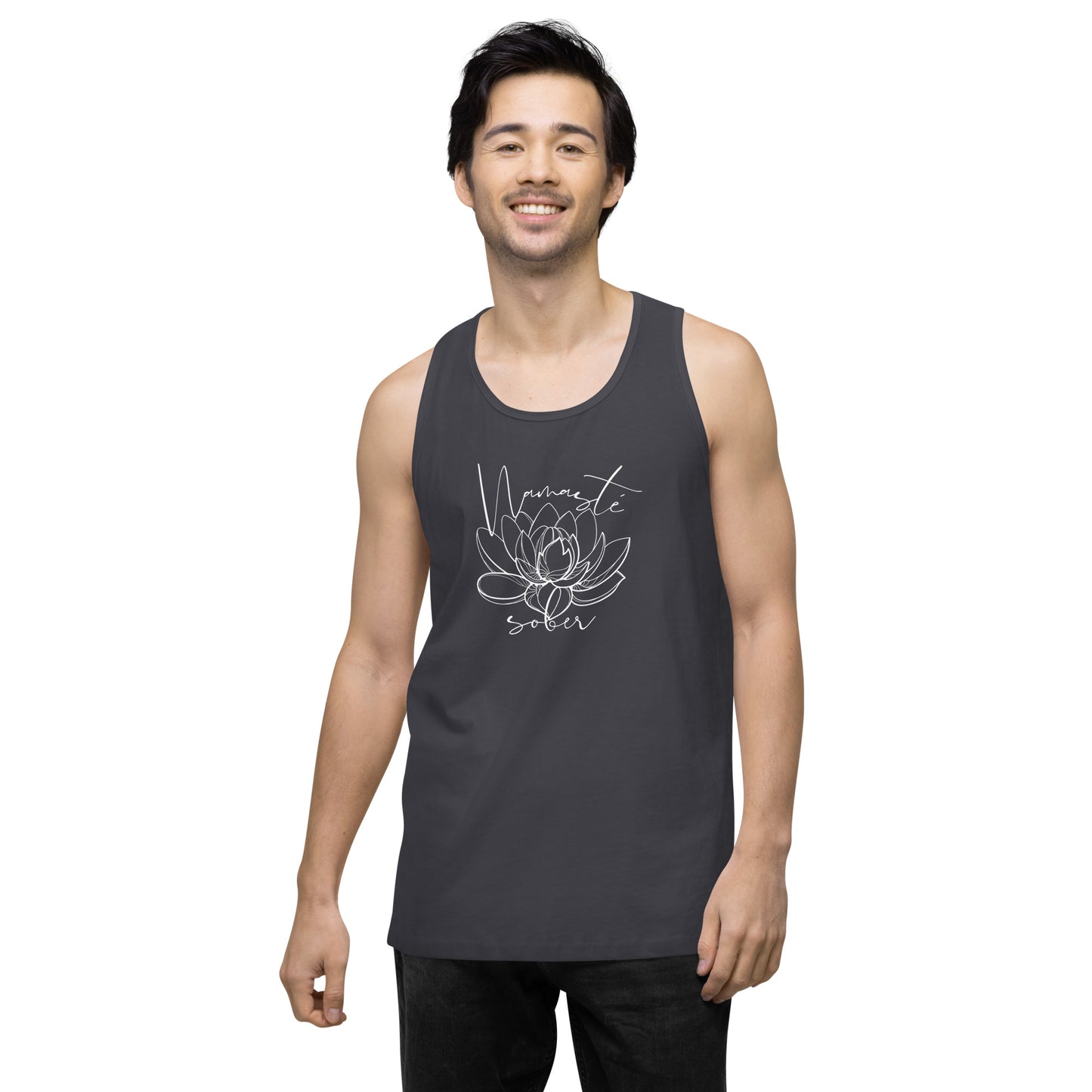 Namaste Sober Lotus - Unisex premium tank top