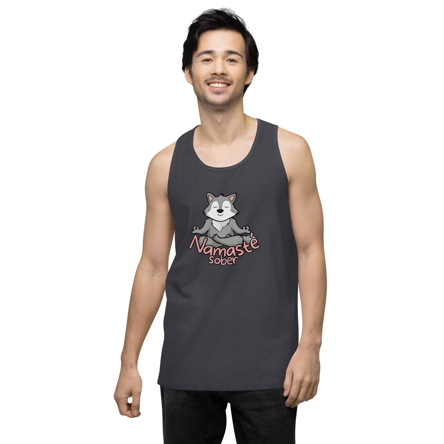 Namaste Sober Wolf - Unisex premium tank top