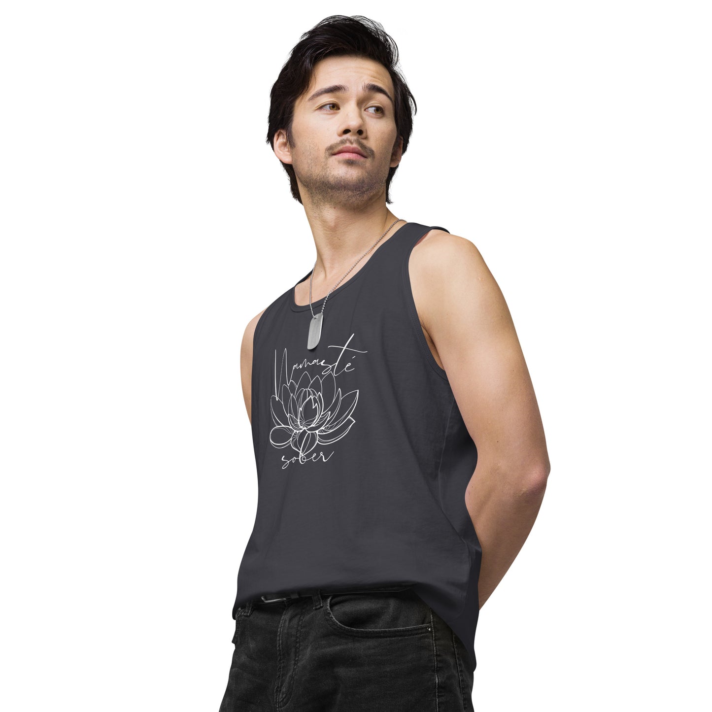 Namaste Sober Lotus - Unisex premium tank top