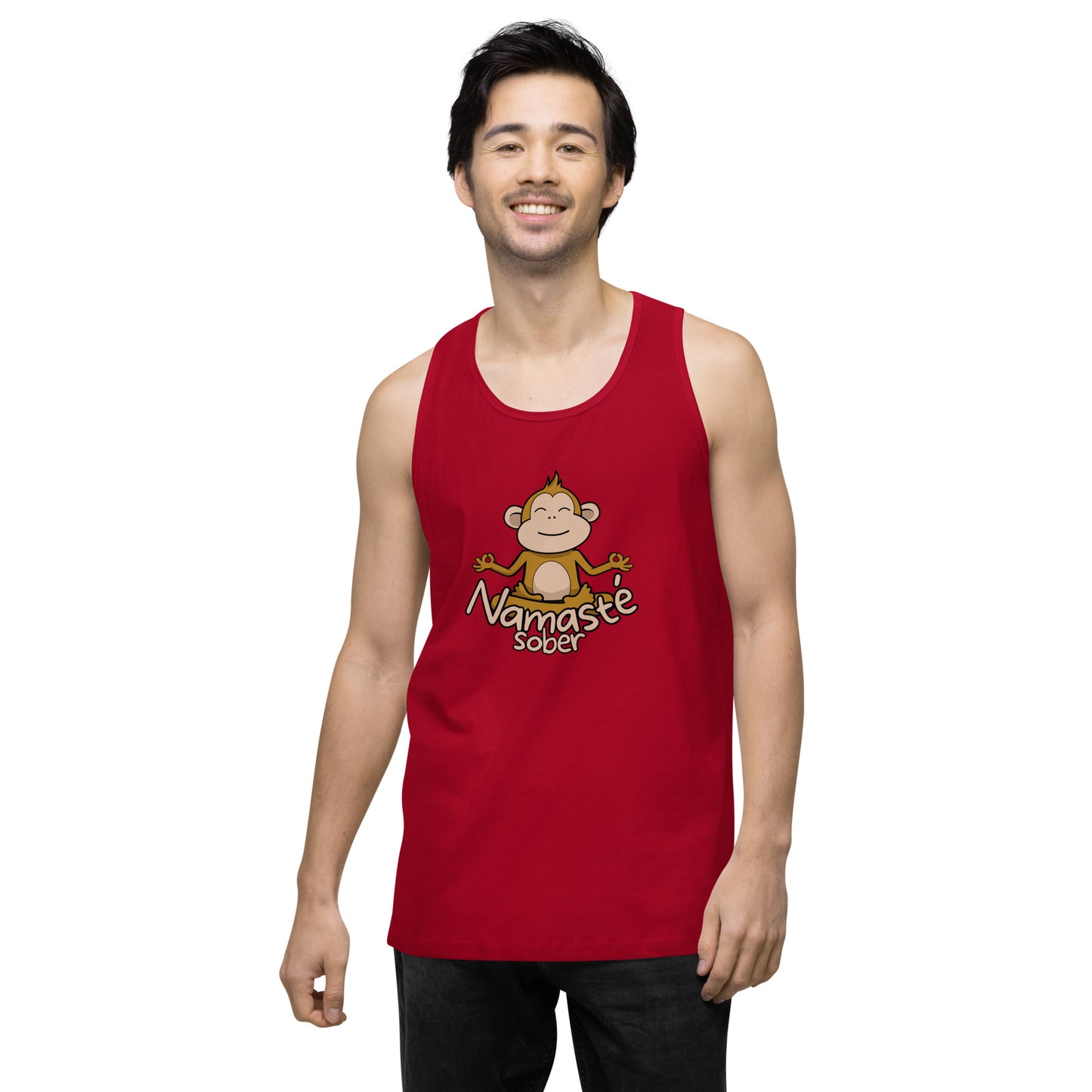 Namaste Sober Monkey - Unisex premium tank top