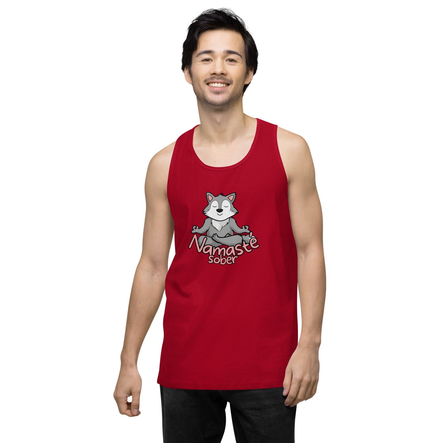 Namaste Sober Wolf - Unisex premium tank top