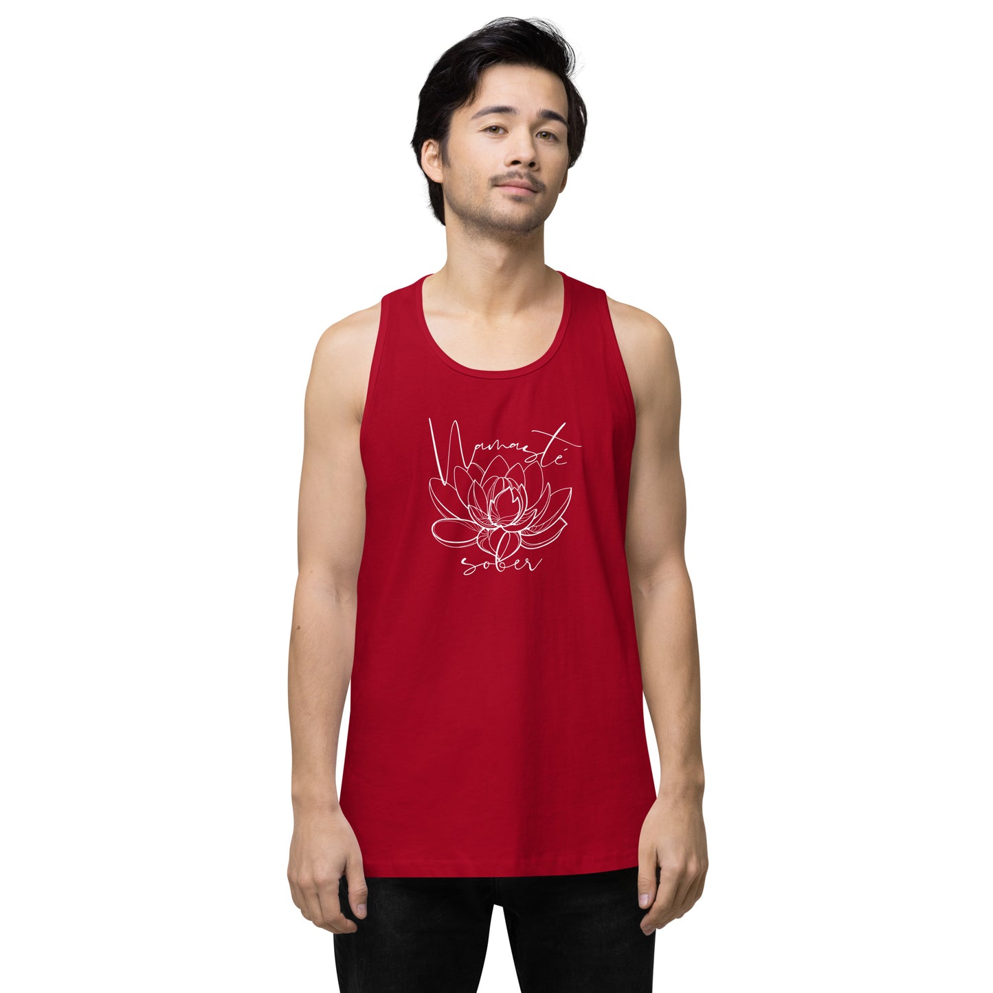 Namaste Sober Lotus - Unisex premium tank top