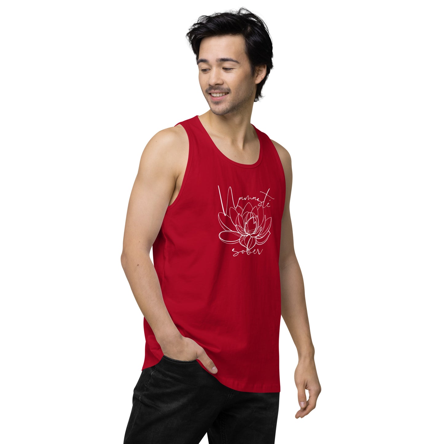 Namaste Sober Lotus - Unisex premium tank top