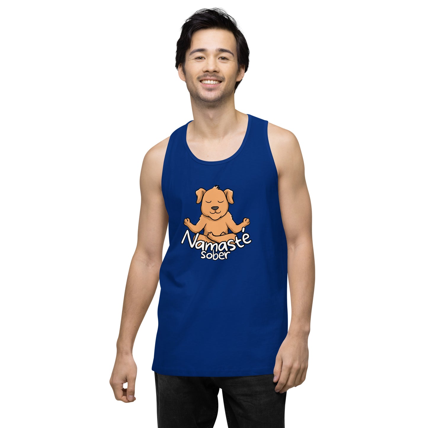Namaste Sober Dog - Unisex premium tank top