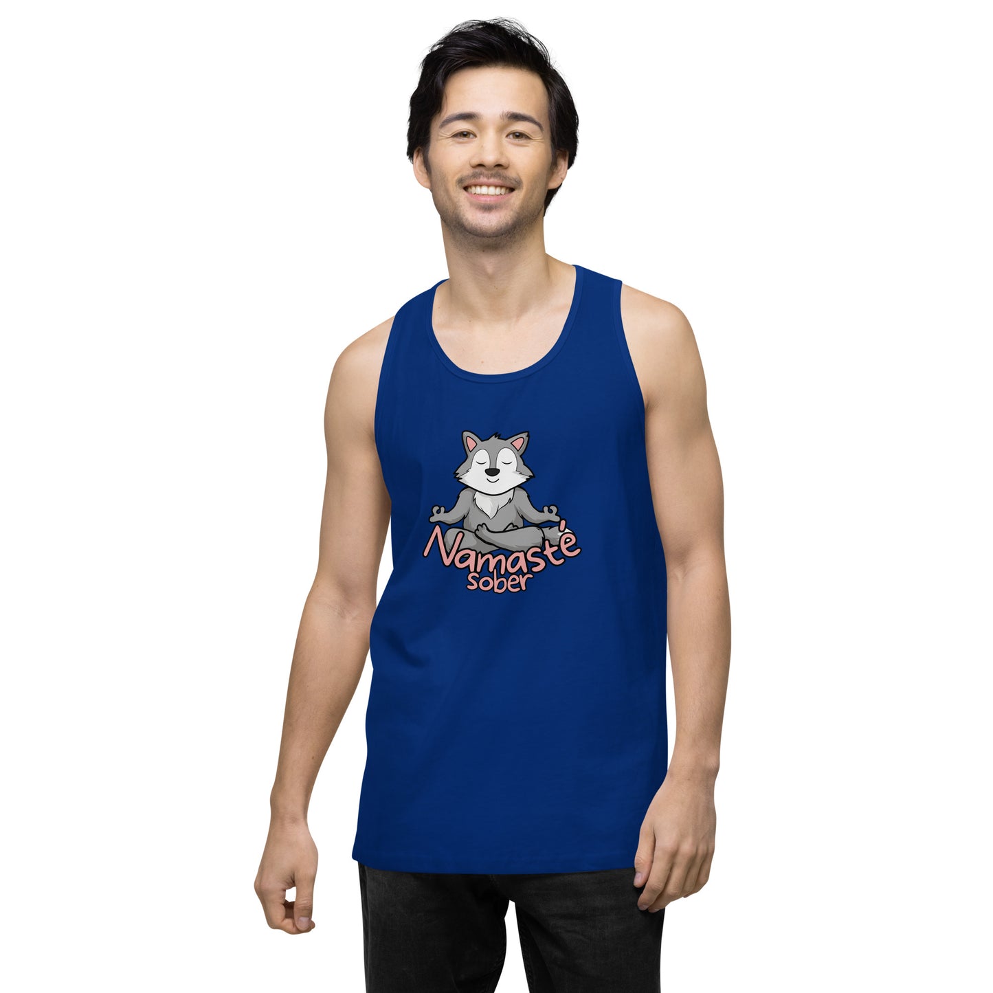 Namaste Sober Wolf - Unisex premium tank top
