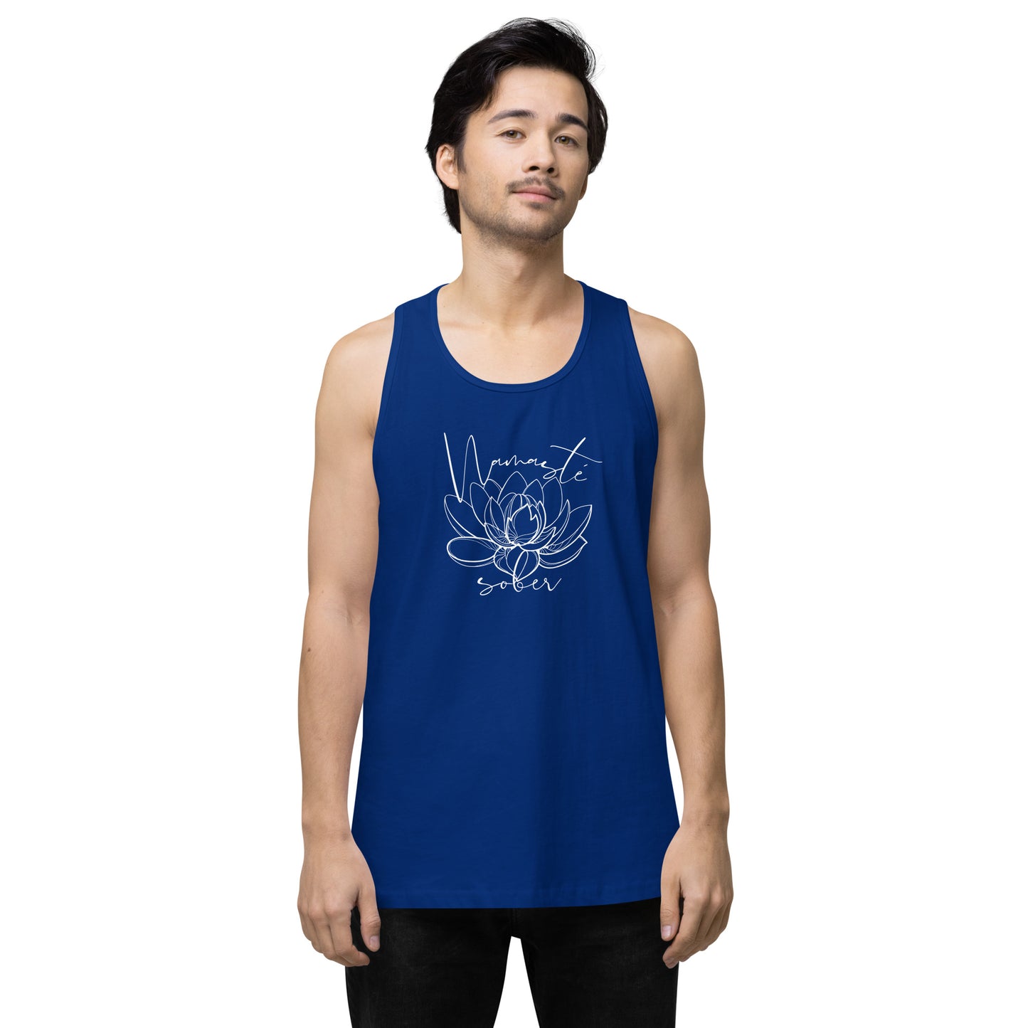 Namaste Sober Lotus - Unisex premium tank top