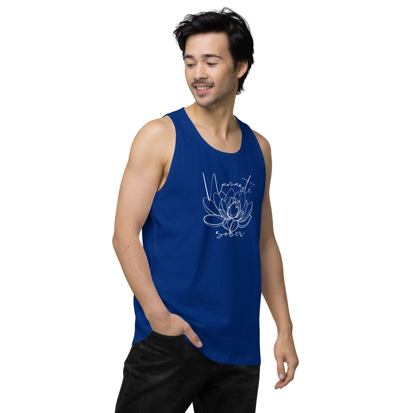 Namaste Sober Lotus - Unisex premium tank top