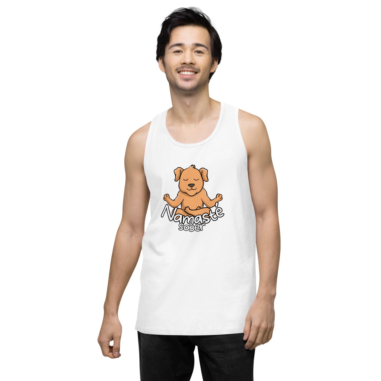 Namaste Sober Dog - Unisex premium tank top