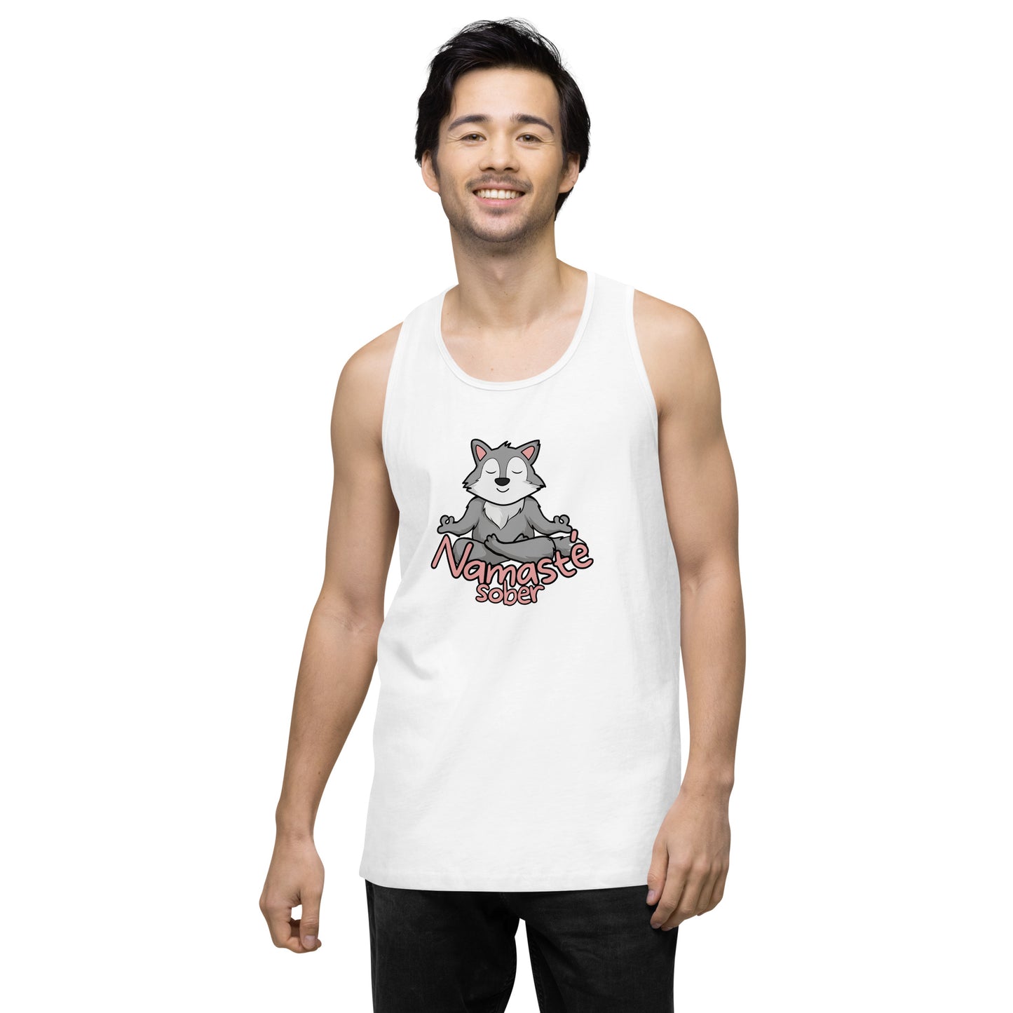Namaste Sober Wolf - Unisex premium tank top
