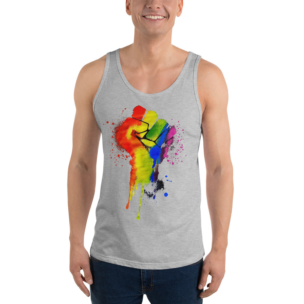 LGBTQ+ Pride Fist - Unisex Tank Top