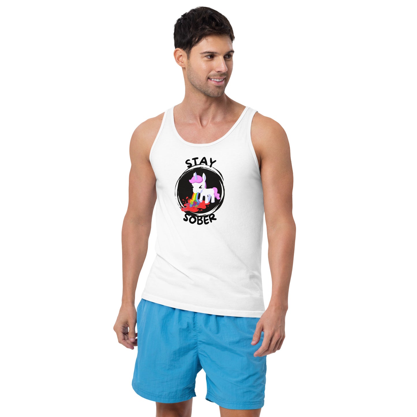 Stay Sober Little Unicorn - Unisex Tank Top