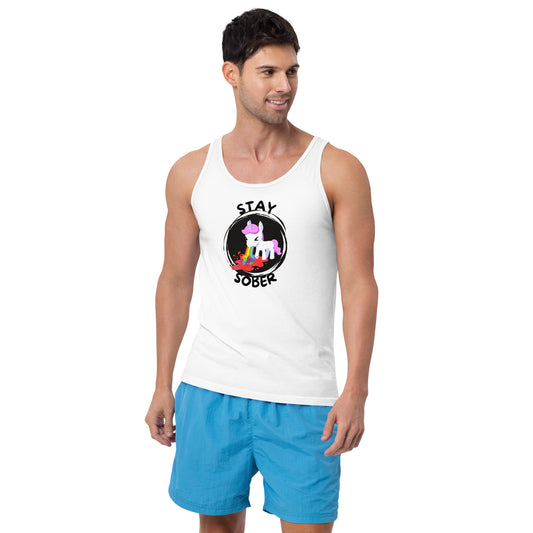 Stay Sober Little Unicorn - Unisex Tank Top