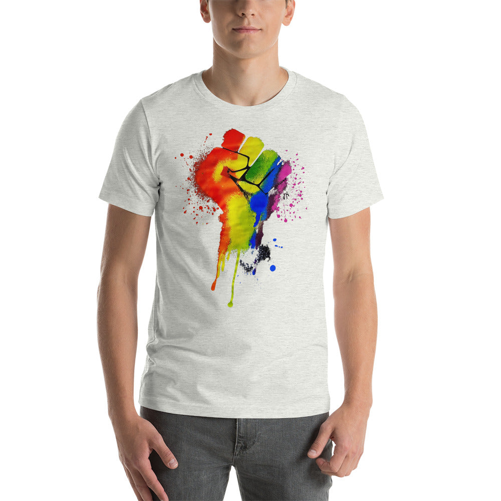 LGBTQ+ Pride Fist - Unisex t-shirt