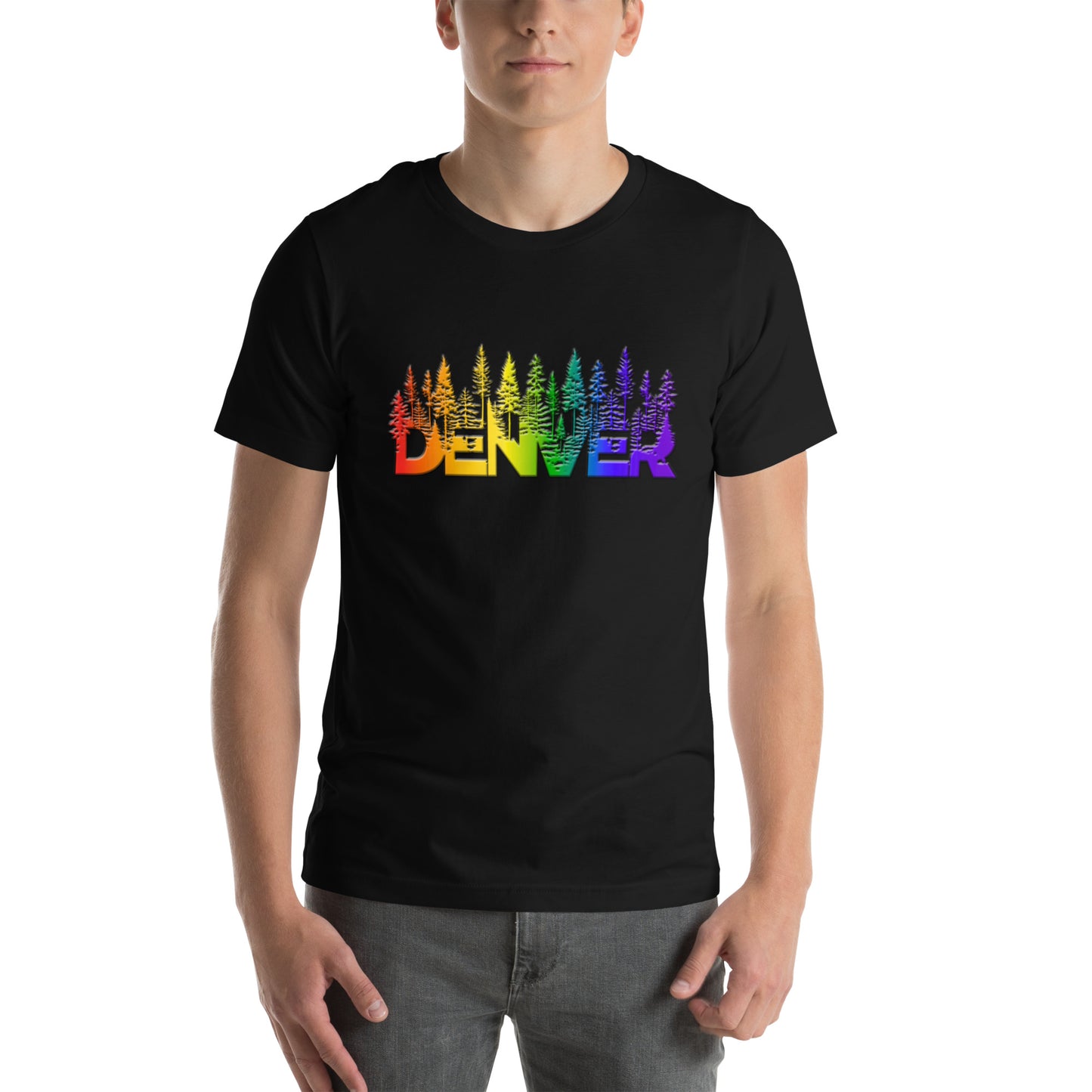 Denver Pride Rainbow Trees - Unisex t-shirt