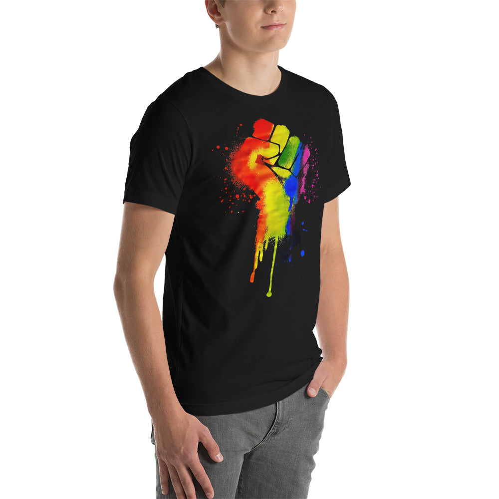 LGBTQ+ Pride Fist - Unisex t-shirt