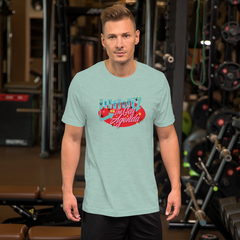 Welcome To The Gay Agenda - crew neck t-shirt