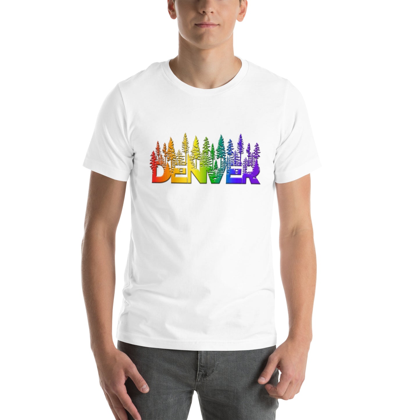 Denver Pride Rainbow Trees - Unisex t-shirt