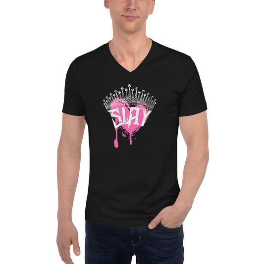 Slay Crown - Unisex Short Sleeve V-Neck T-Shirt