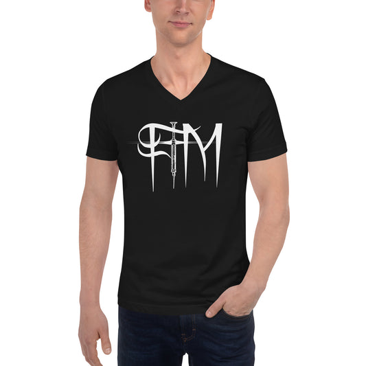 FTM Syringe Trans Empowerment - Unisex Short Sleeve V-Neck T-Shirt