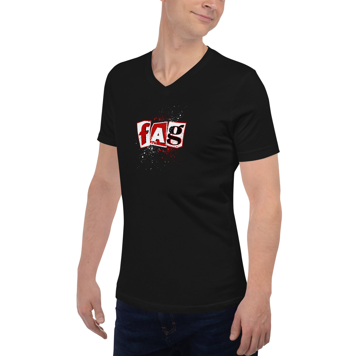 FAG - Unisex Short Sleeve V-Neck T-Shirt