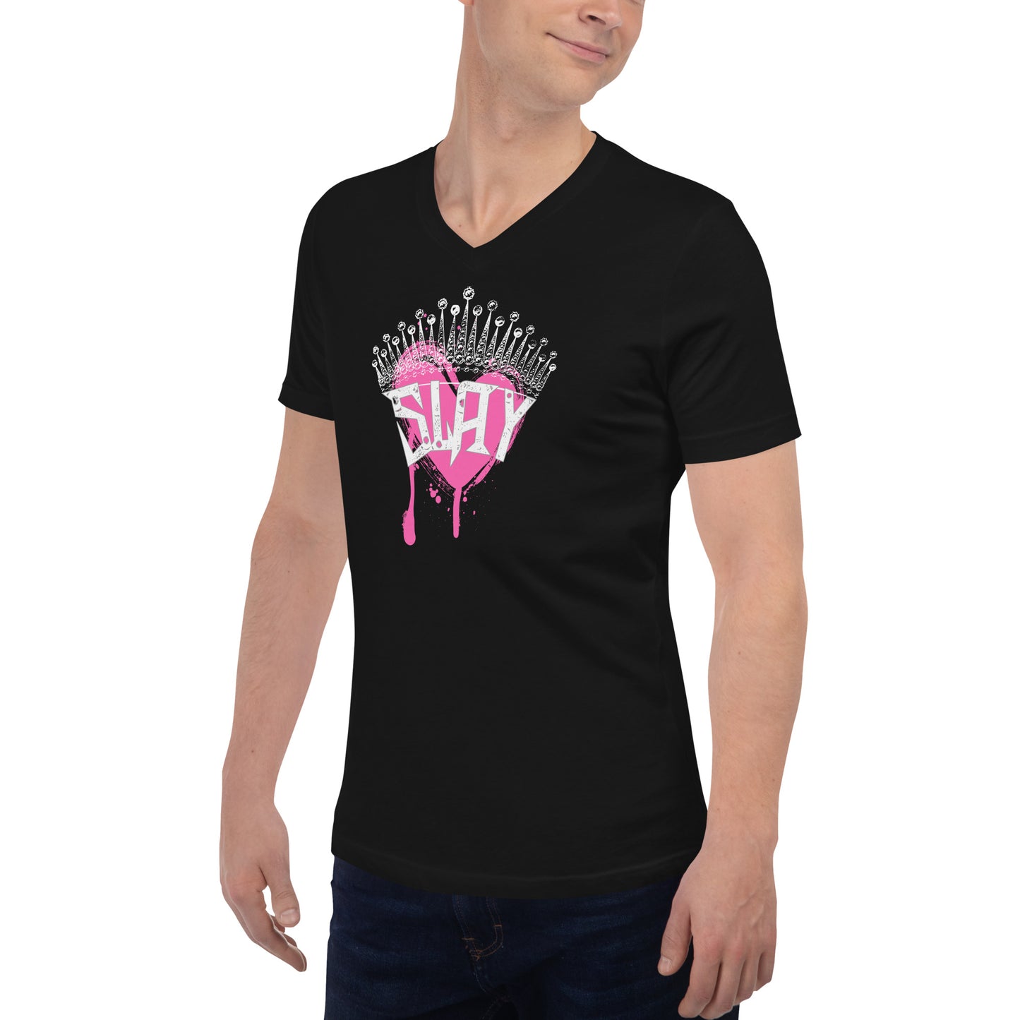 Slay Crown - Unisex Short Sleeve V-Neck T-Shirt