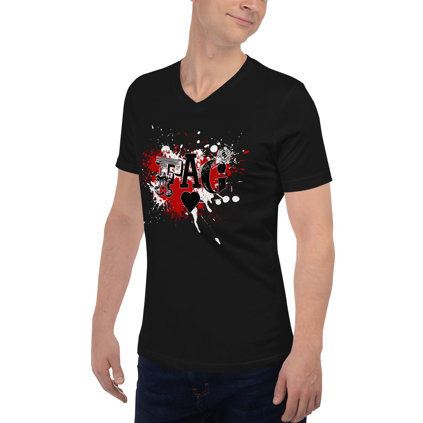 Reclaim FAG - Unisex Short Sleeve V-Neck T-Shirt