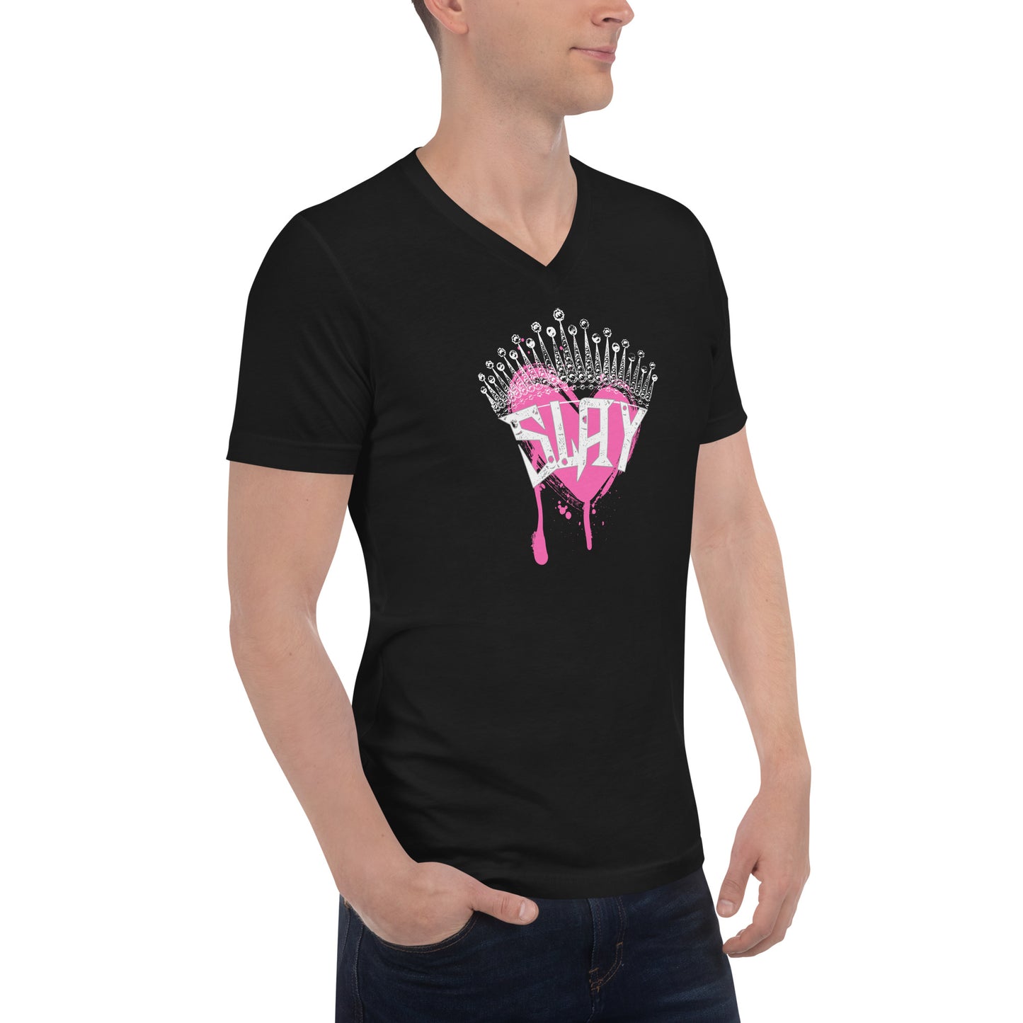 Slay Crown - Unisex Short Sleeve V-Neck T-Shirt