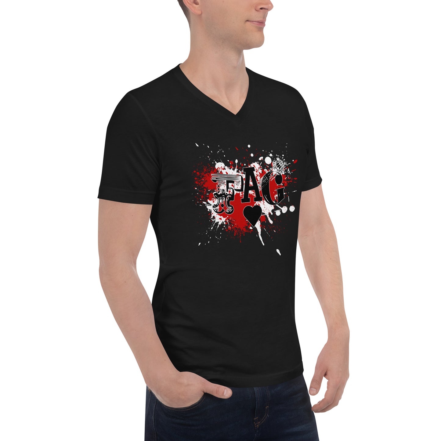 Reclaim FAG - Unisex Short Sleeve V-Neck T-Shirt