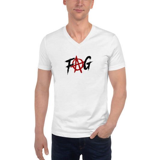Queer Anarchy - Unisex Short Sleeve V-Neck T-Shirt